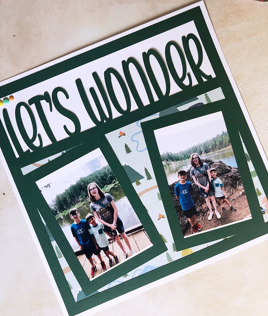 How to - 2 Vertical Frames Scrapbook Page Overlay