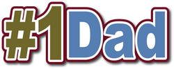 #1 Dad - Scrapbook Page Title Sticker