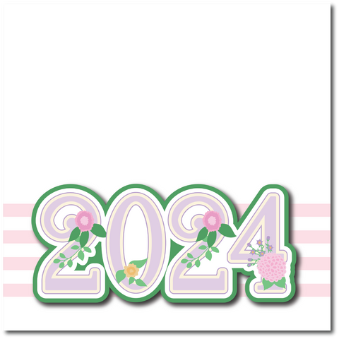 2024 - Printed Premade Scrapbook Page 12x12 Layout
