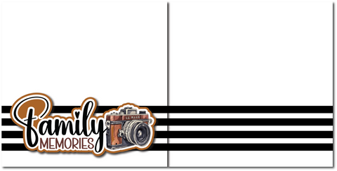 Family Memories - Printed Premade Scrapbook (2) Page 12x12 Layout