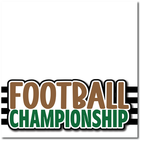 Football Championship - Printed Premade Scrapbook Page 12x12 Layout