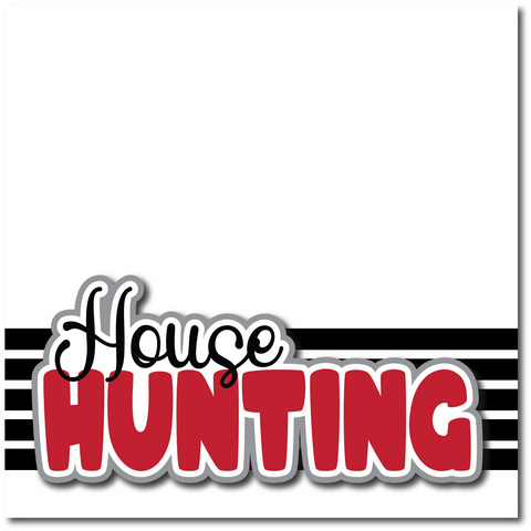 House Hunting - Printed Premade Scrapbook Page 12x12 Layout