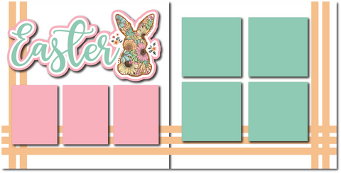Easter - Printed Premade Scrapbook (2) Page 12x12 Layout