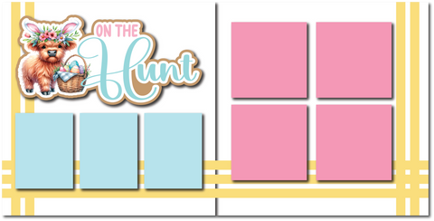 On the Hunt - Cow - Printed Premade Scrapbook (2) Page 12x12 Layout