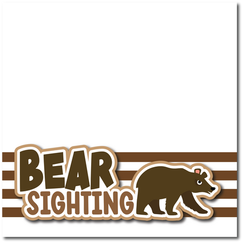 Bear Sighting - Printed Premade Scrapbook Page 12x12 Layout