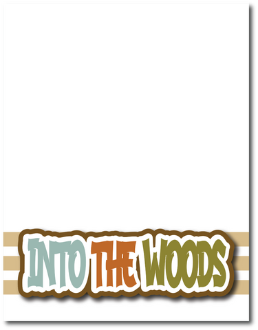 Into the Woods - Printed Premade Scrapbook Page 8.5 x 11 Layout