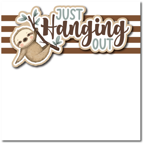 Just Hanging Out - Printed Premade Scrapbook Page 12x12 Layout