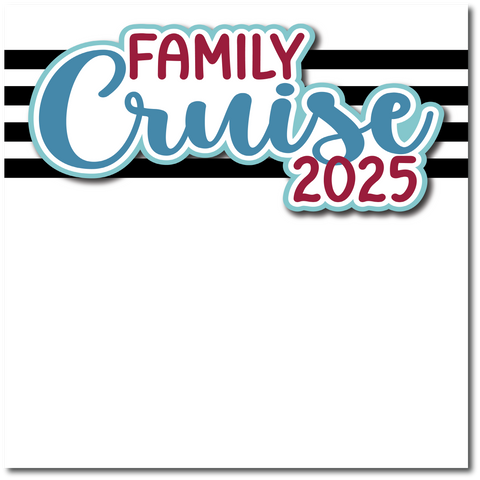 Family Cruise 2025 - Printed Premade Scrapbook Page 12x12 Layout