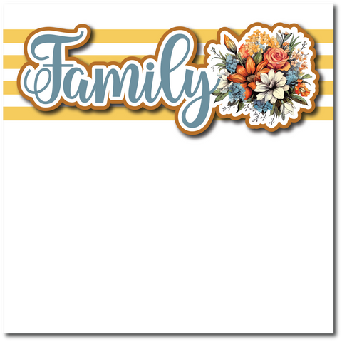 Family - Printed Premade Scrapbook Page 12x12 Layout