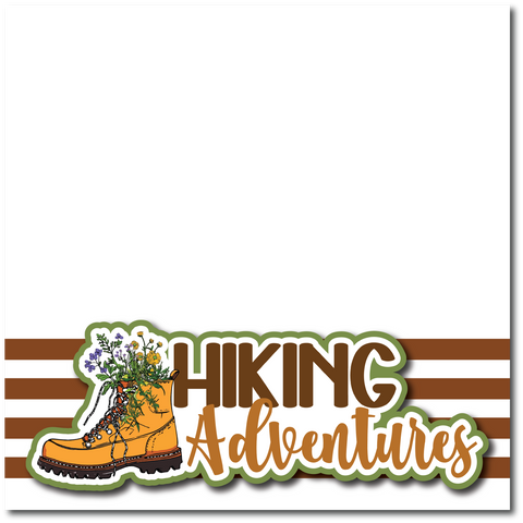 Hiking Adventures - Printed Premade Scrapbook Page 12x12 Layout