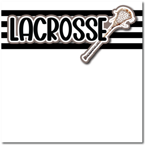Lacrosse - Printed Premade Scrapbook Page 12x12 Layout