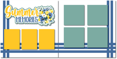 Summer Memories - Printed Premade Scrapbook (2) Page 12x12 Layout