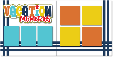 Vacation Memories - Printed Premade Scrapbook (2) Page 12x12 Layout