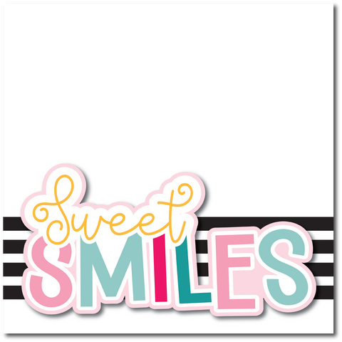 Sweet Smile - Printed Premade Scrapbook Page 12x12 Layout