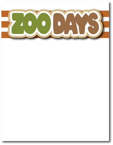 Zoo Days - Printed Premade Scrapbook Page 8.5 x 11 Layout