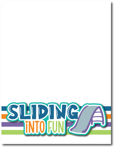 Swinging into Fun - Printed Premade Scrapbook Page 8.5 x 11 Layout