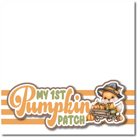 My 1st Pumpkin Patch - Printed Premade Scrapbook Page 12x12 Layout