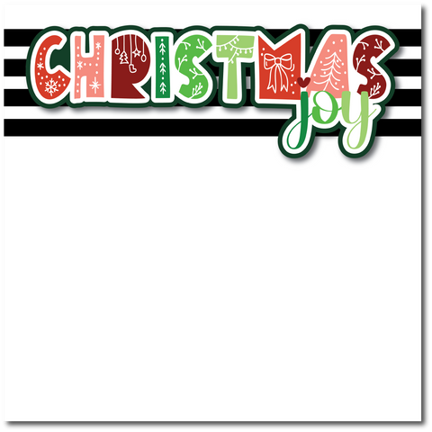 Christmas Joy - Printed Premade Scrapbook Page 12x12 Layout