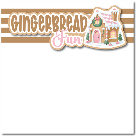 Gingerbread Fun - Printed Premade Scrapbook Page 12x12 Layout