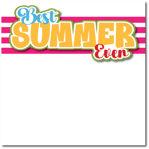 Best Summer Ever - Printed Premade Scrapbook Page 12x12 Layout