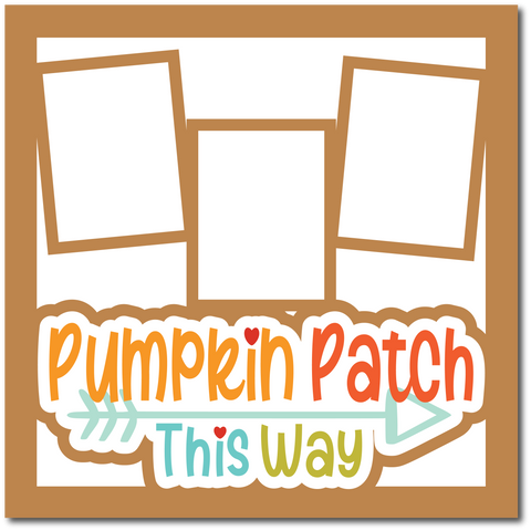 Pumpkin Patch This Way - Printed Premade Scrapbook Page 12x12 Layout