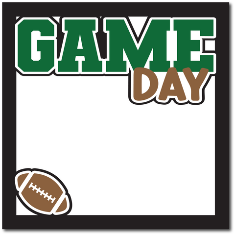 Game Day - Printed Premade Scrapbook Page 12x12 Layout
