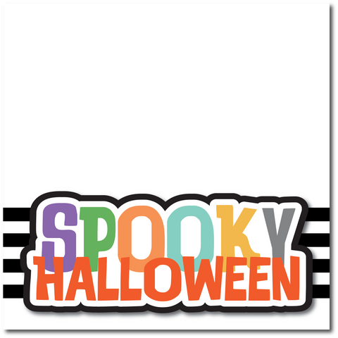 Spooky Halloween - Printed Premade Scrapbook Page 12x12 Layout