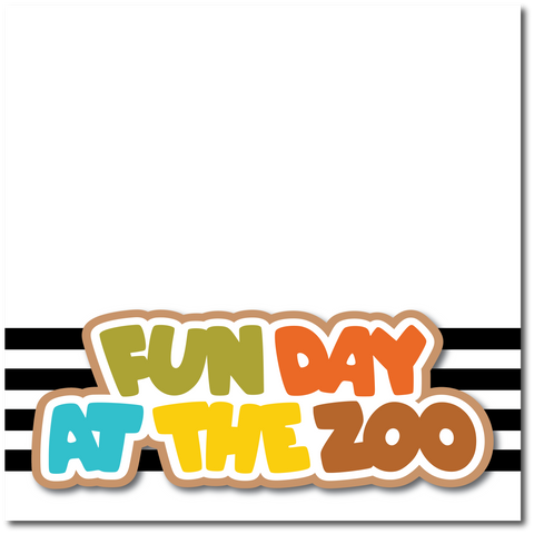 Fun Day at the Zoo - Printed Premade Scrapbook Page 12x12 Layout