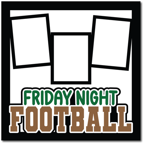 Friday Night Football - Printed Premade Scrapbook Page 12x12 Layout
