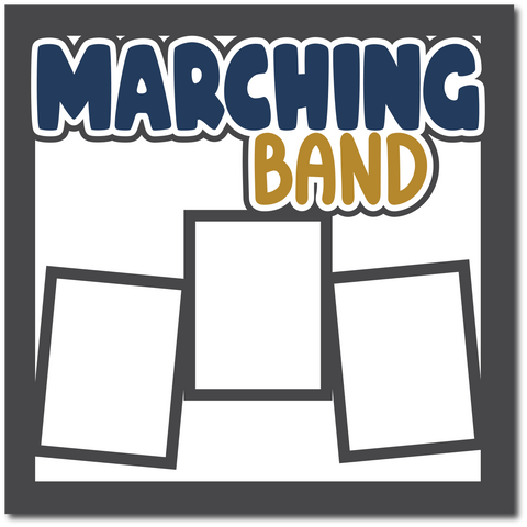 Marching Band - Printed Premade Scrapbook Page 12x12 Layout