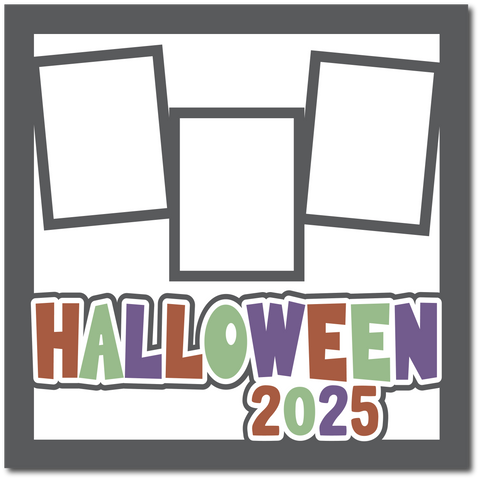Halloween 2025 - Printed Premade Scrapbook Page 12x12 Layout