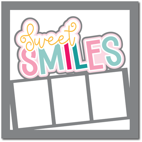 Sweet Smiles - Printed Premade Scrapbook Page 12x12 Layout