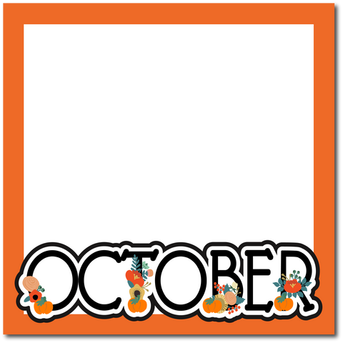 October - Printed Premade Scrapbook Page 12x12 Layout