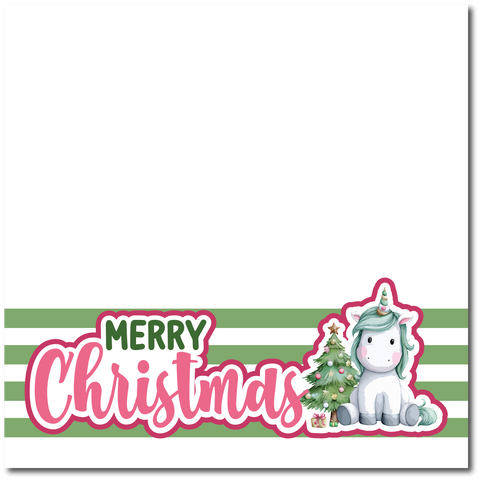 Merry Christmas - Printed Premade Scrapbook Page 12x12 Layout