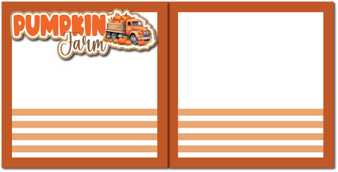 Pumpkin Farm - Printed Premade Scrapbook (2) Page 12x12 Layout