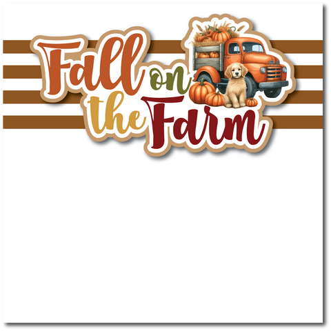 Fall on the Farm - Printed Premade Scrapbook Page 12x12 Layout