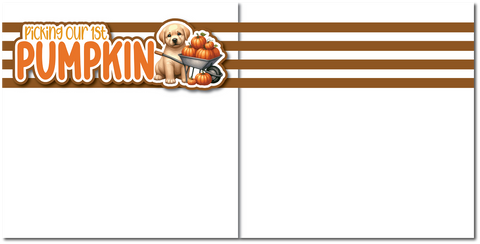 Picking Our 1st Pumpkin - Printed Premade Scrapbook (2) Page 12x12 Layout