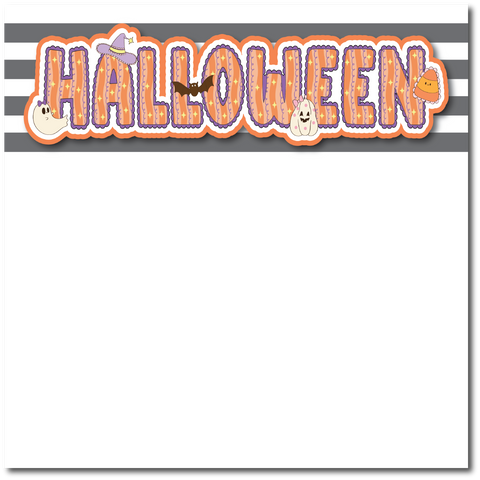 Halloween - Printed Premade Scrapbook Page 12x12 Layout