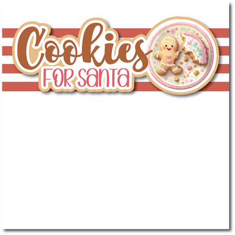 Cookies for Santa - Printed Premade Scrapbook Page 12x12 Layout