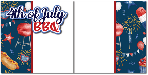 4th of July BBQ - Printed Premade Scrapbook (2) Page 12x12 Layout
