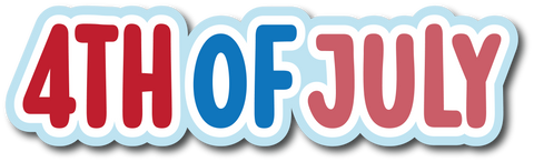 4th of July - Scrapbook Page Title Sticker