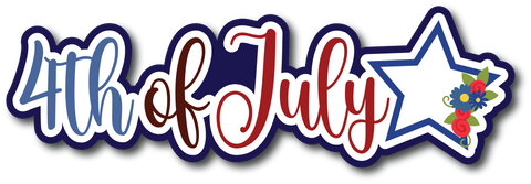 4th of July - Scrapbook Page Title Sticker