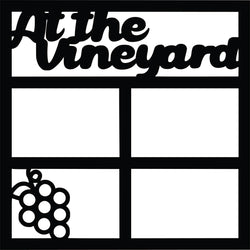 At the Vineyard  - 4 Frames - Scrapbook Page Overlay Die Cut - Choose a Color