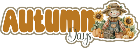 Autumn Days - Scrapbook Page Title Sticker