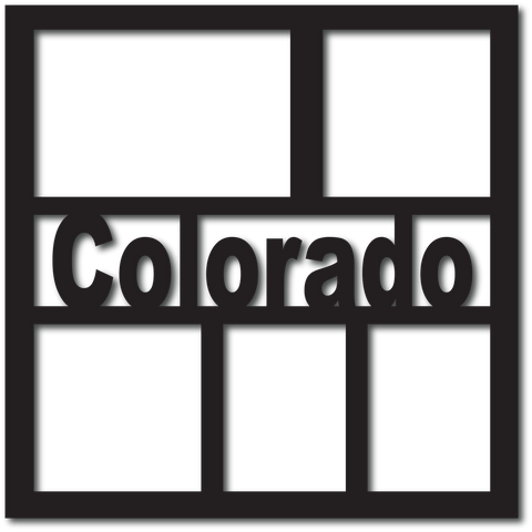Colorado - 5 Frames - Scrapbook Overlay - Digital Cut File - SVG - INSTANT DOWNLOAD