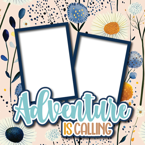 Adventure is Calling - Printed Premade Scrapbook Page 12x12 Layout