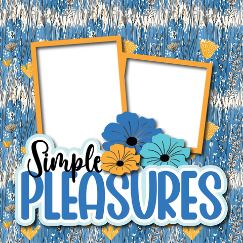 Simple Pleasures - Printed Premade Scrapbook Page 12x12 Layout