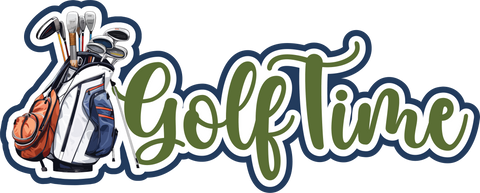 Golf Time - Scrapbook Page Title Die Cut