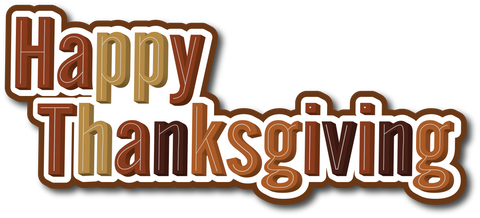 Happy Thanksgiving - Scrapbook Page Title Die Cut