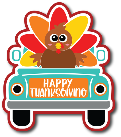 Happy Thanksgiving - Scrapbook Page Title Die Cut
